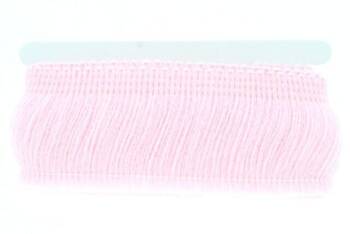 Taśma Frędzle Tekstylne Odzieżowe na Taśmie Ozdobne Różowy 40mm