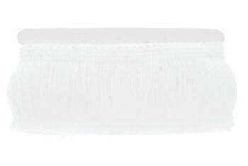 Taśma Frędzle Tekstylne Odzieżowe na Taśmie Ozdobne biały 40mm