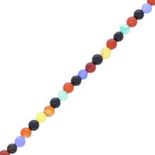 Agat Colorful Kamień Jubilerski gładki kula 4mm