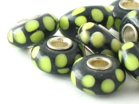 Beads Przekładka Modułowa do Rzemienia Murano Zielony Jasny 14x7mm 1szt