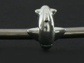 Beads Przekładka do Rzemienia Delfin Srebrny 13mm 1szt