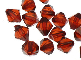 Koraliki Akrylowe Diamentowane Bicone Brązowy 8mm 50szt