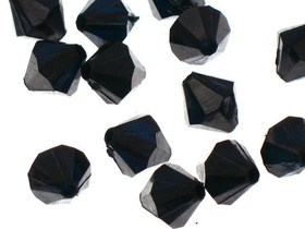 Koraliki Akrylowe Diamentowane Bicone Czarny 3mm 300szt