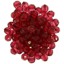 Koraliki Akrylowe Kryształki Szlifowane Kula Bordowy 10mm ~20g ~43szt