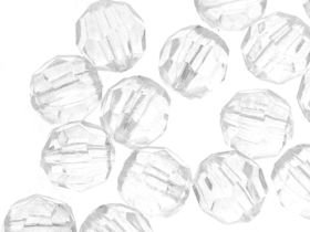 Koraliki Akrylowe Kryształki Szlifowane Kula Transparentny 14mm 20g ~14szt