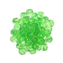 Koraliki Akrylowe Kryształki Szlifowane Kula Zielony Jasny 10mm ~20g ~43szt