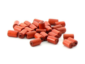 Koraliki Drewniane Drewno Wałek Pomarańczowy 12x5mm 25szt