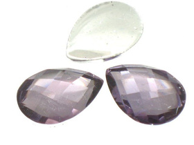 Koraliki Kaboszony Diamentowe Łezki Ametystowy 18x13mm 10szt