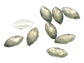 Koraliki Kaboszony Diamentowe Łezki Dymny 8x4mm 20szt