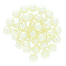 Koraliki Perła Perełki Akrylowe Perłowy Kremowy 8mm ~50g ~200szt
