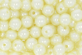 Koraliki Perła Perełki Akrylowe Perłowy Kremowy 8mm ~50g ~200szt