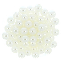 Koraliki Perła Perełki Akrylowe Perłowy Kremowy 8mm ~50g ~200szt