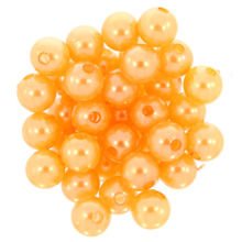 Koraliki Perła Perełki Akrylowe Pomarańczowy 10mm ~50g ~100szt