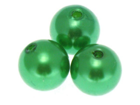 Koraliki Perła Perełki Akrylowe Zielony 12mm ~50g ~60szt 