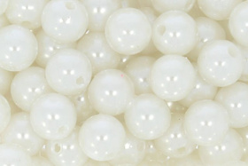 Koraliki Perłowe Perła Perełki Biały 14mm 500g ok 370szt