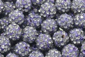 Koraliki Shamballa Disco Ball Purple 10mm 1szt