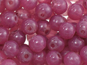Koraliki Szklane Jadeitowe Amethyst 6mm 40cm ~66szt Sznur