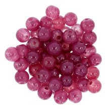 Koraliki Szklane Jadeitowe Amethyst 6mm 40cm ~66szt Sznur