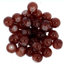 Koraliki Szklane Jadeitowe Brownie 10mm 20cm ~20szt Sznur