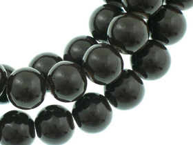 Koraliki Szklane Powlekane Gładkie Brązowy Ciemny 6mm 20cm ~33szt Sznur