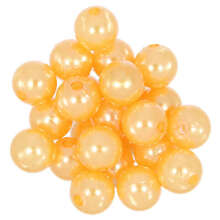 Koraliki perełki perły akrylowe pomarańczowy 14mm