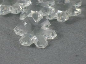 Kryształki Akrylowe Szlifowane Gwiazdka Śnieżynka Crystal 28x24mm 30szt