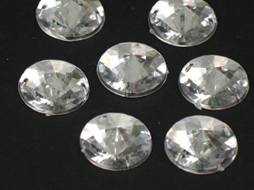 Kryształki Akrylowe Szlifowane Lodowe Rivoli Crystal Silver 18mm 20szt