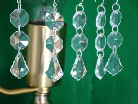 Kryształki Kryształy na Lampę Abażur Żyrandol Długie Barok Crystal 1szt