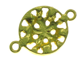 Łącznik do Shamballa z Cyrkoniami Moneta Złoty 27x18mm 1szt