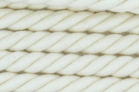 Lina Sznur Sznurek Skręcany do makramy 100% Bawełniany Naturalny 3PLY 10mm 20m