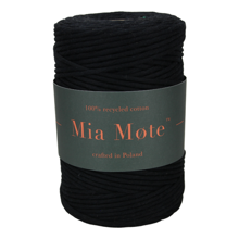 Mia Mote™ Classic Line Sznurek bawełniany skręcany do makramy 3mm shungite