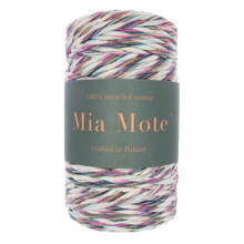 Mia Mote™ Classic Line Sznurek bawełniany skręcany do makramy 5mm stripe