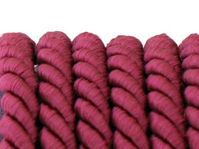 P317 Sznurek Skręcany Bordowy Ciemny 7mm 1m