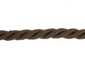 P702 Sznurek Skręcany Brązowy Ciemny 7mm 1m