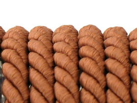 P733 Sznurek Skręcany Brązowy Jasny 7mm 1m