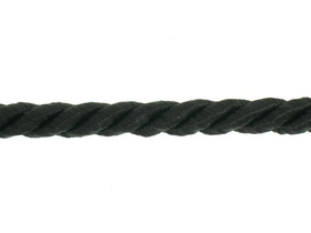P900 Sznurek Skręcany Czarny 7mm 5m