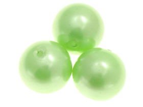 Perełki Szklane Perła Perły Zielony Jasny 16mm 4szt