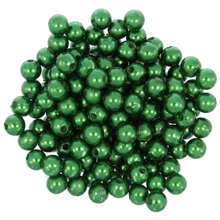 Perły Perełki Koraliki Akrylowe Zielony 6mm