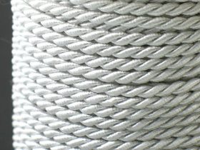 Sznurek Skręcany Wiskozowy Biały 3.2mm 10m