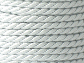 Sznurek Skręcany Wiskozowy Biały 3.2mm 1m