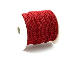 Sznurek Skręcany Wiskozowy Bordowy 3.2mm 10m