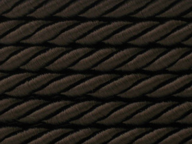 Sznurek Skręcany Wiskozowy Brązowy Ciemny 8mm 0.5m