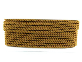 Sznurek Skręcany Wiskozowy Brązowy Jasny 8mm 0.5m