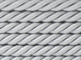 Sznurek Skręcany Wiskozowy Srebrny 8mm 10m
