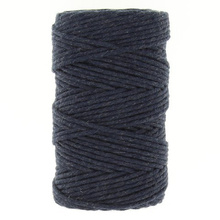 Sznurek bawełniany skręcany do makramy granatowy 2mm ~60m