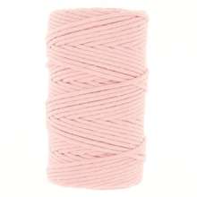 Sznurek bawełniany skręcany do makramy różowy 2mm ~60m