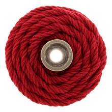 Sznurek bawełniany skręcany linka 3PLY do makramy bordowy jasny 5mm ~100m