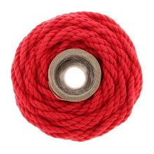 Sznurek bawełniany skręcany linka 3PLY do makramy czerwony 3mm ~100m