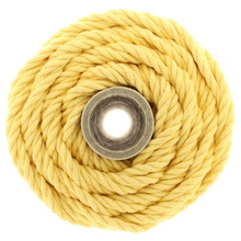 Sznurek bawełniany skręcany linka 3PLY do makramy żółty 5mm ~100m