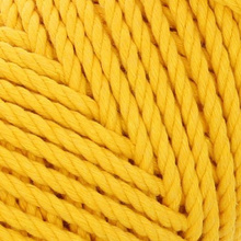 Sznurek bawełniany skręcany linka 3PLY do makramy żółty słonecznikowy 3mm ~100m
